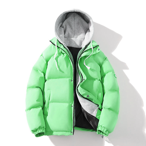 Top Fashion Mens Quilted Outerwear Jacket Durable Polyester Stand Collar <b>Coat</b> with Warm Fleece Inner for Casual and Streetwear - Product Image 2