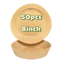 Ventes d'usine 100 pièces/boîte Papier sulfurisé pour friteuse à air antiadhésif Biodégradable Imperméable Anti-graisse Haute température Alimentaire