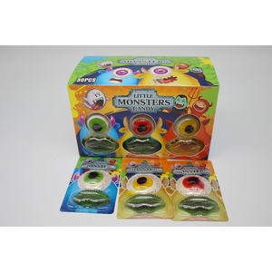 Venta caliente Halloween Halal 3D Jelly Soft Candy Gummy <span class=keywords><strong>Monster</strong></span> Eye Lip Shape con sabor afrutado OEM embotellado - Product Image 5