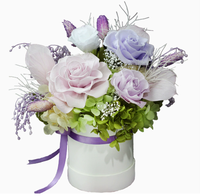 Bouquet de fleurs éternelles de luxe TC, rose et hortensia, décoration d'intérieur, cadeau de Saint-Valentin, fête des mères, anniversaire, rose préservée, boîte cadeau