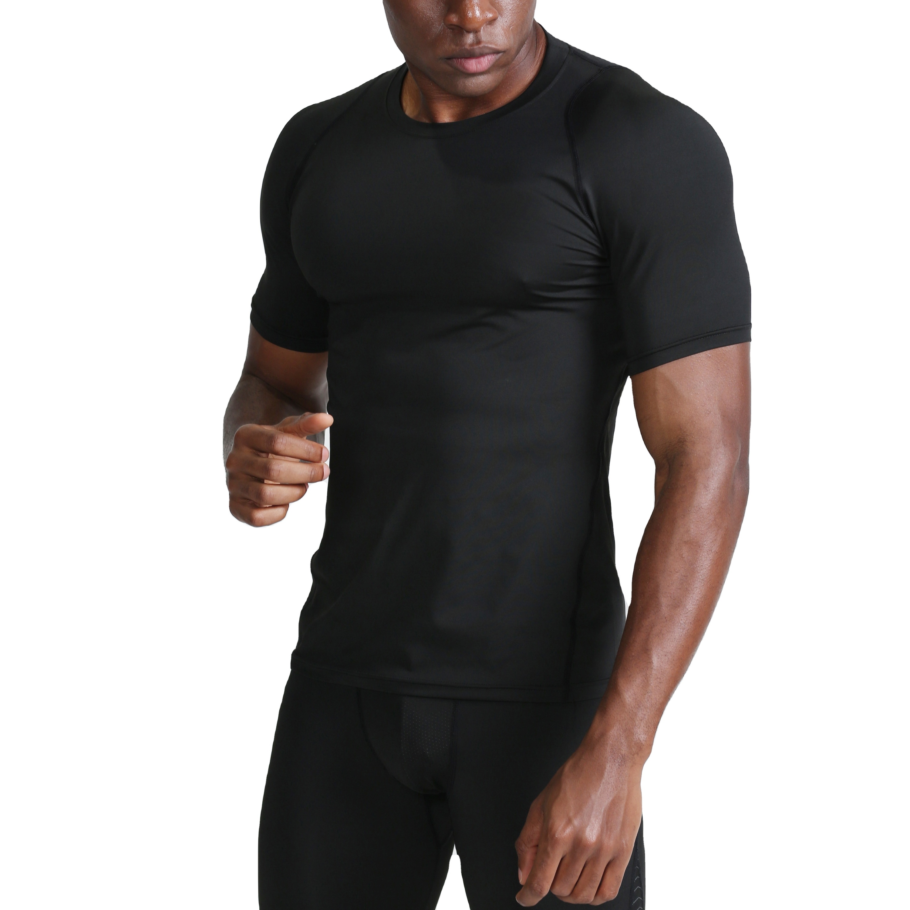 High Quality Custom Workout Short Sleeve Gym Sport Top T Shirt Shirt Men Compress Training Fitness Gym Wear
