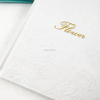 Agenda de journal au design personnalisé avec couverture rigide et bord doré Carnet de notes A5 à fleurs en relief personnalisé