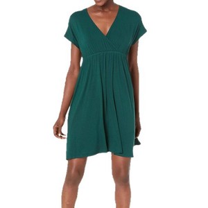 Robe mi-longue ample en viscose pour femme, plissée, col en V, confortable, sexy <span class=keywords><strong>et</strong></span> décontractée, idéale pour <span class=keywords><strong>les</strong></span> banquets <span class=keywords><strong>et</strong></span> le quotidien – Collection Automne - Product Image 4