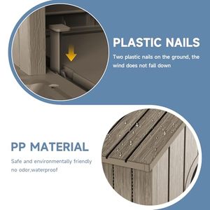 Easy Assembly Indoor Small Dog House Waterproof & UV-Resistant, Hidden Vents Stable Structure Wooden for Cats - Product Image 2