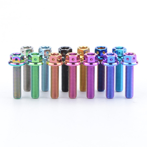 Titst GR5 Titan Bolt mặt bích đầu bên trong và bên ngoài hình lục giác đầu M6 xe máy sửa chữa sửa chữa bu lông Titan - Product Image 4