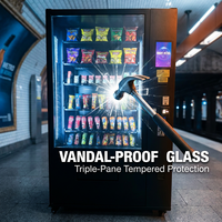 Distributeur automatique de boissons froides et de snacks à grande capacité avec fentes ajustables, gestion cloud SDK, certifié CE