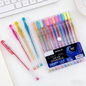 Ensemble de stylos gel pailletés et néon 12/24/36/48 couleurs, pointe fine de 1,0 mm, encre scintillante pour livres de coloriage, scrapbooking, bricolage - Product Image 2