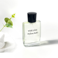 À vendre Unique Rectangle En Forme De Verre Parfum Atomiseur Pompe Bouteille En Verre Emballage 100ml Bouteille De Parfum Emballage De Soins De La Peau