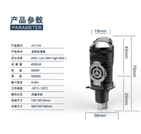 Mini projecteur LED 45W 4500LM H4 pour phare de voiture, Plug and Play pour moto, double lentille