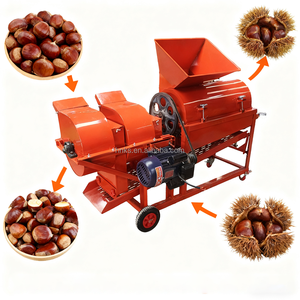 Machine semi-automatique de décorticage et d'écaillage pour noix, châtaignes et noisettes, équipement motorisé efficace pour l'élimination <span class=keywords><strong>des</strong></span> écorces et <span class=keywords><strong>des</strong></span> épines - Product Image 1