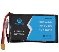 Paquete de Baterías de Estado Sólido Sinxpower 4S 6S2P INR21700 8000mah 20C Conector XT60/XT90-S 800 Ciclos para Dron FPV de 7-10 Pulgadas