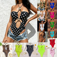 Baishiwei 2026 Dames Sexy Cut Braziliaans Eendelig Zwempak Nieuwe Aanwinst Effen Kant Badpak voor Zomer Strandkleding Zwemkleding