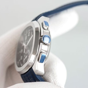 Simple design, fashionable and casual blue watch for men, <b>automatic</b> mechanical, <b>automatic</b> <b>chronograph</b>, leather strap watch - Product Image 3
