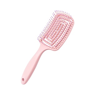 Brosse à cheveux démêlante et massante à picots incurvés pour usage humide et sec, peigne carré évidé – Offre Spéciale - Product Image 1