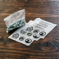 Pochette plate en plastique LDPE recyclable multi-usages en vrac avec code-barres personnalisé pour l'emballage et le suivi