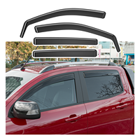 Compatible avec les modèles Ford Ranger US 2012-2018, déflecteurs de vent, pare-pluie pour fenêtres latérales, visière, déflecteur, ajustement personnalisé, matériau PC