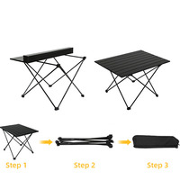 Mesa Plegable de Aluminio Ligera de Tamaño Mediano, Moderna y Portátil, para Acampar y Pescar al Aire Libre, Multiusos, para Taller