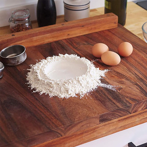 Planches à nouilles à pâtisserie Comptoir double face <span class=keywords><strong>Lyon</strong></span> Acacia Bois Pâte Pétrissage Planche à découper avec rainure à sauce - Product Image 4