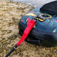 Laisse de planche de surf de corde droite de jambe de couleur personnalisée de haute résistance d'UNDERICE OEM avec la manchette de cheville