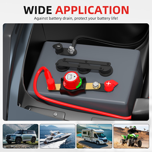 Interruptor de Desconexión de Batería de Coche y Marino 275A 12V con Poste Lateral, Interruptor de Corte de Batería Ignífugo de Encendido/Apagado - Product Image 6