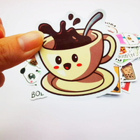 Etiquetas Adhesivas de Vinilo PVC Impermeables con Diseño Personalizado, Logotipo Impreso, Estilo Kawaii para Niños