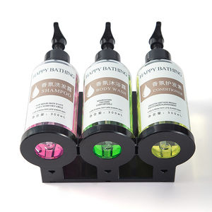 Distributeur de savon liquide mural pour salle de bain, manuel, sans perçage, pour shampoing, gel douche, lavage des mains, bouteille rechargeable - Product Image 2