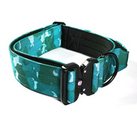 Collar para Perro Resistente y Duradero, con Diseño Sólido y Acolchado, de Nailon Táctico, con Hebilla Metálica de Liberación Rápida y Forro Interior Suave