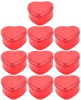לב בצורת מתכת פחיות תיבת עם מכסים נרות פחיות ריק קופסא פח מכולות קופסות ממתקים לטובת חתונה