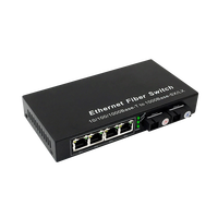 Conmutador de Red Gigabit de Venta Caliente de Fábrica, 2 Fibra, 4 RJ45, Transceptor Óptico, Convertidor de Medios BIDI 20KM, Conmutador Ethernet PoE Gigabit