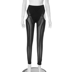 Pantalones y Leggings de <span class=keywords><strong>Mujer</strong></span> al por Mayor 2026: Novedad Sexy con Malla Calada - Product Image 5
