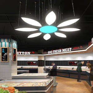 Lampe suspendue en fer plafonnier à led lustres suspendus noirs modernes et suspensions pour le bureau - Product Image 2