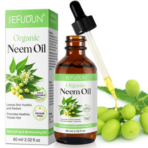 SEFUDUN Pure Organic Neem <span class=keywords><strong>Oil</strong></span> Nutritivo Cuidados com a pele e Suplemento Capilar para Homens Mulheres Óleo Essencial Herbal para Rosto Cabelo - Product Image 1