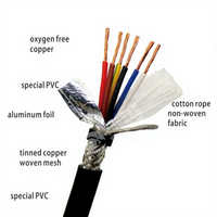 Cable de Cadena Portacables de Bajo Voltaje de Uso General con Clasificación IP67, 300V, 0-26AWG, Conductor de Cobre Desnudo, Aislamiento de TPE, Cubierta de PVC, Alta Flexibilidad