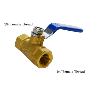 Interrupteur d'atomisation Ag 9.52mm, robinet à tournant sphérique en cuivre à double filetage femelle 1/4 ", raccords de tuyau de pulvérisation de jardin - Product Image 3