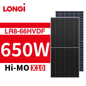 Panneau solaire monocristallin bifacial à double verre <span class=keywords><strong>Longi</strong></span> 650W Hi-MOX10 LR8-66HVDF 640-665M anti-poussière - Product Image 5