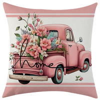Housse de coussin moderne rose à motif quadrillé, idéale pour la décoration de la maison, des hôtels, des hôpitaux et des salons – Offre Spéciale