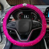 Rosa Auto Zubehör für Frauen Lenkrad Abdeckungen Innen Dekoration