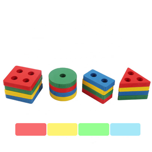 Wooden Geometric <strong>Shape</strong> Cognitive Matching Building <strong>Blocks</strong> Early Learning Educational Toys for Children - Product Image 4