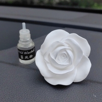 Diffuseur d'huiles essentielles en porcelaine fait main en gros, diffuseur de parfum en céramique, clip désodorisant pour grille d'aération de voiture