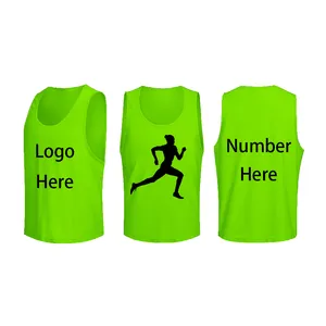 Custom logo soccer & football training vest bibs,adult football training mesh vests,