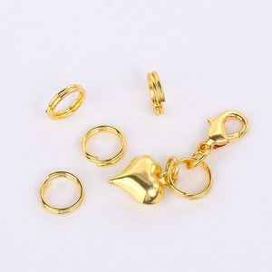 Aa01567 7mm thép chia Vòng Đôi nhảy vòng nhỏ Móc Chìa Khóa Vòng đồng mạ vàng - Product Image 2