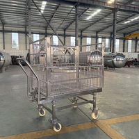 Prix de l'autoclave alimentaire de stérilisation à la vapeur à haute température avec chariot de transport et paniers en acier inoxydable