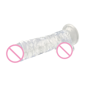 Dildo transparent TPE <span class=keywords><strong>pas</strong></span> <span class=keywords><strong>cher</strong></span> 6-9 pouces réaliste avec <span class=keywords><strong>ventouse</strong></span>, vibration douce, non lubrifié, jouet sexuel pour adultes pour femmes, hommes, gays - Product Image 6