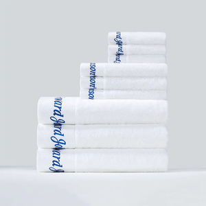 Toallas de Hotel Blancas de Lujo 100% Algodón, con Logotipo Personalizado, para Cara <span class=keywords><strong>y</strong></span> Manos, de 5 Estrellas, Desechables, de Color Sólido, para Uso en Armarios - Product Image 1