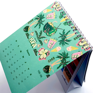 Impression personnalisée faisant conception différente en gros Logo personnalisé et motif beau <span class=keywords><strong>calendrier</strong></span> de bureau impression offset cadeau d'affaires - Product Image 4