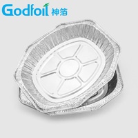 Plat de service jetable géant en aluminium de 16 lb (446*355*76mm) pour rôtir la dinde aux États-Unis, plateau argenté pour traiteur