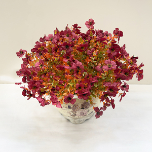 Conjunto de flores artificiales de eucalipto violeta, adorno floral de otoño para decoración de mesa de comedor en el hogar - Product Image 3
