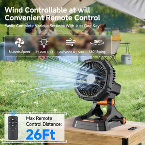 Ventilatore da Campeggio Ricaricabile da 16000mAh con Luce LED a 360° °   Ventilatore Portatile a Clip con Oscillazione Automatica, 8 Velocità, Telecomando a 8 Pulsanti - Product Image 5