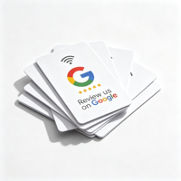 Carte NFC Google Review TAG 213 TAG 215 avec support en acrylique et code QR, personnalisable, vierge, adhésive, pour avis et contrôle d'accès