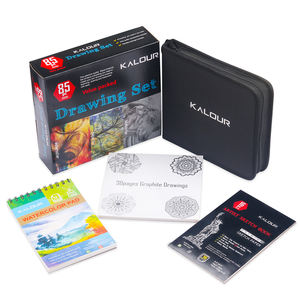 Gran oferta, juego <span class=keywords><strong>de</strong></span> lápices <span class=keywords><strong>de</strong></span> <span class=keywords><strong>dibujo</strong></span> surtidos profesionales <span class=keywords><strong>de</strong></span> 85 piezas con bloc <span class=keywords><strong>de</strong></span> <span class=keywords><strong>dibujo</strong></span> en estuche <span class=keywords><strong>de</strong></span> nailon con cremallera - Product Image 1